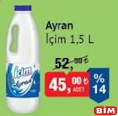İÇİM AYRAN 1,5 L İÇİM AYRAN 1,5 L